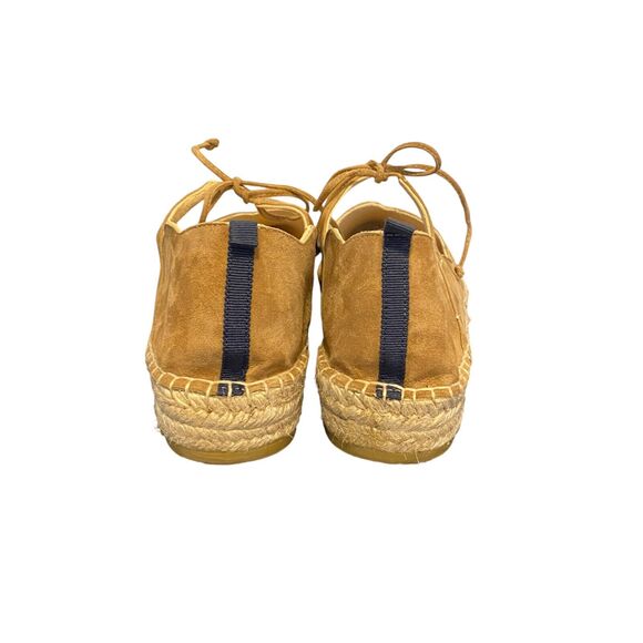 Boden Suede Neutral Tie Strap Espadrilles Sandals Sz 41 Boho Cottagecore Prairie - Picture 10 of 11